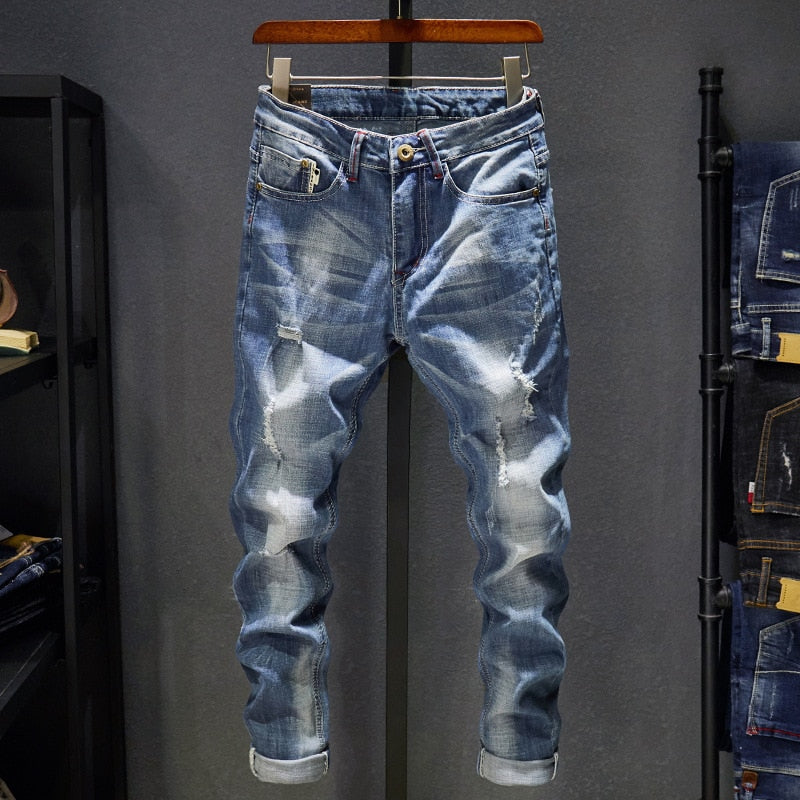 Top Fashion Spring and Autumn Jeans Men
