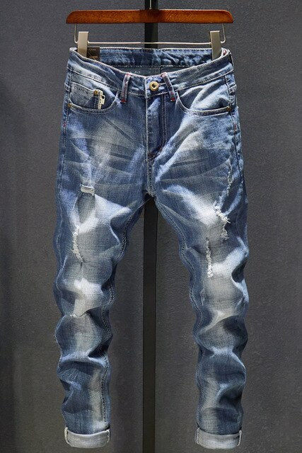 Top Fashion Spring and Autumn Jeans Men