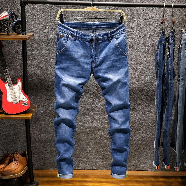 2019 Newly Fashion Men Jeans Slim Fit