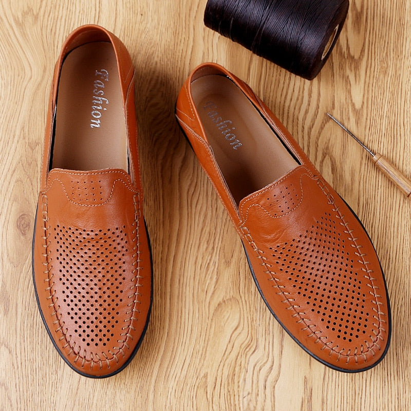 New Genuine Leather Men Casual Shoes