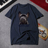 2019 Summer Men Dog Pattern short-sleeved T-shirt
